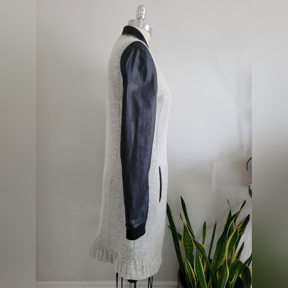 LAMARQUE leather and wool coat - Picture 3 of 13